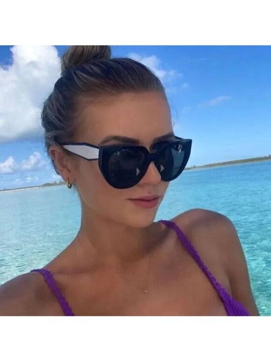 Prada PR14WS 09Q5S0 Cat Eye Sunglasses – Black Talc\\Grey main image 4